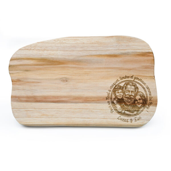 Planche apéritive en Teck FSC – Gravure personnalisée - Sans garniture