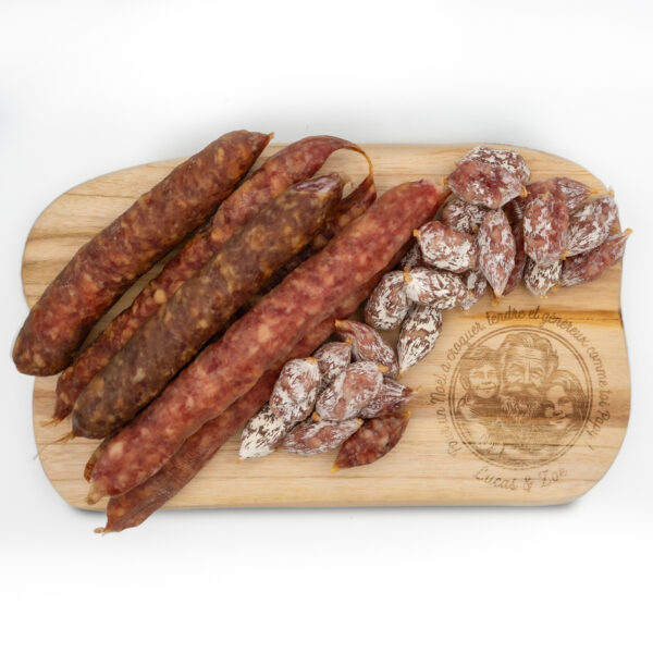 Planche apéritive en Teck FSC – Gravure personnalisée - Sans garniture